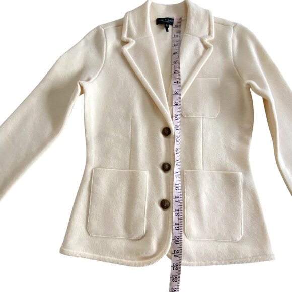 Rag & Bone Alex Merino Wool Sweater Blazer Ivory Sz XSm - Picture 12 of 16